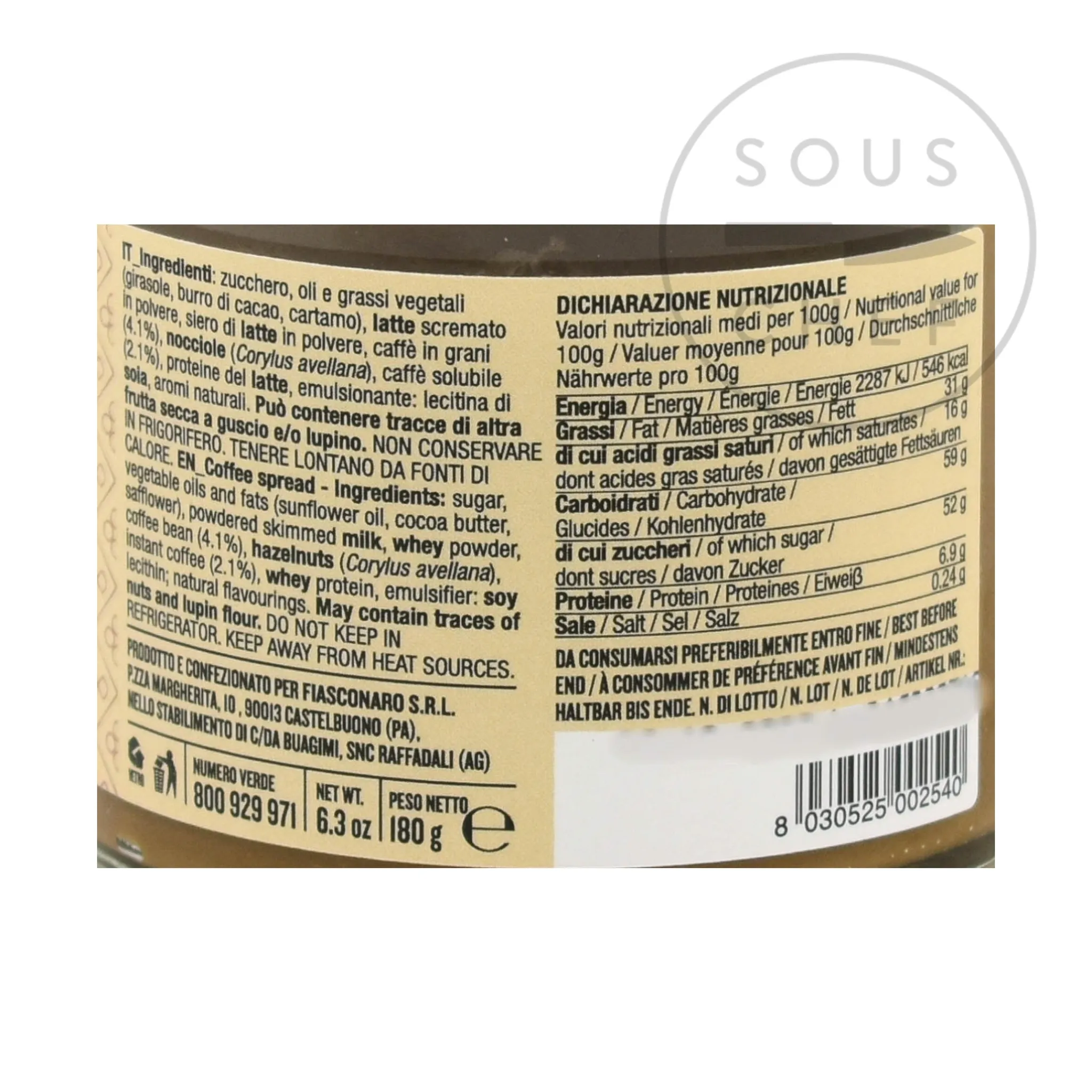 Discount Coffee Cream, 180g Ingredients Brands|Italian Ingredients