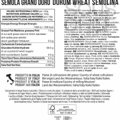 Strozzapreti Durum Wheat Semolina Pasta, 500g Ingredients Brands|Italian Ingredients