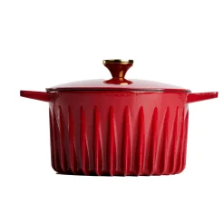 Clearance Red Cast Iron Dutch Oven, 26cm French Ingredients|Pots & Pans