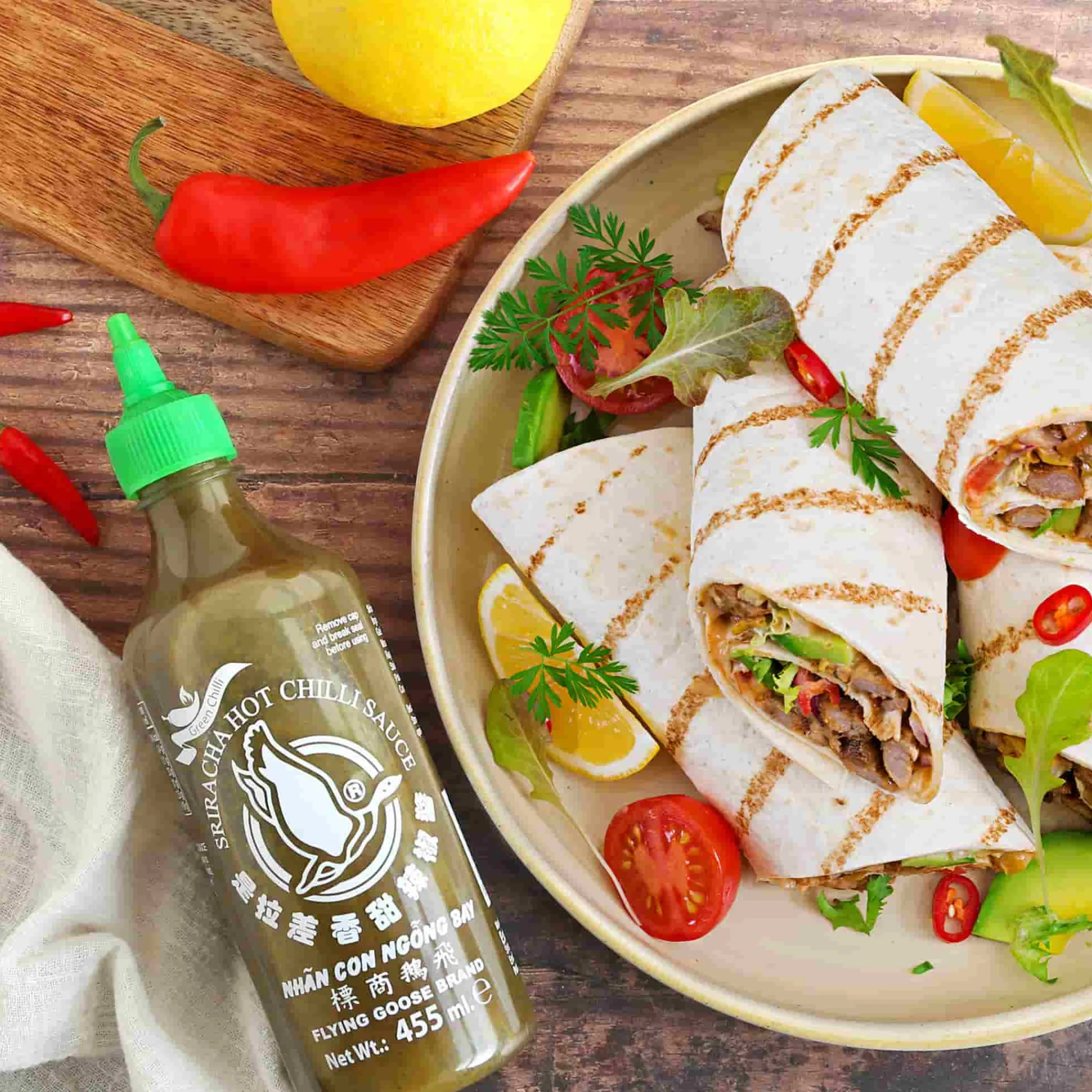 Sale Green Sriracha, 455ml Ingredients Brands|Southeast Asian Ingredients