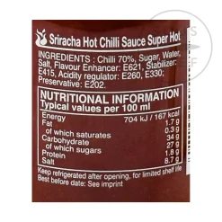 Clearance Sriracha Super Hot Chilli Sauce Ingredients Brands|Southeast Asian Ingredients
