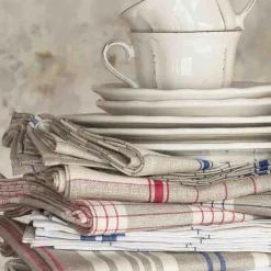 Sale French Linen Tea Towel - EGR Bleu French Ingredients|Kitchen Textiles & Clothing