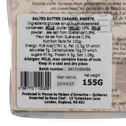 Clearance French Salted Butter Caramel Tray, 155g French Ingredients|Chocolate & Sweets