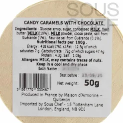 French Salted Butter Chocolate Caramels in Wooden Box, 50g French Ingredients|Chocolate & Sweets