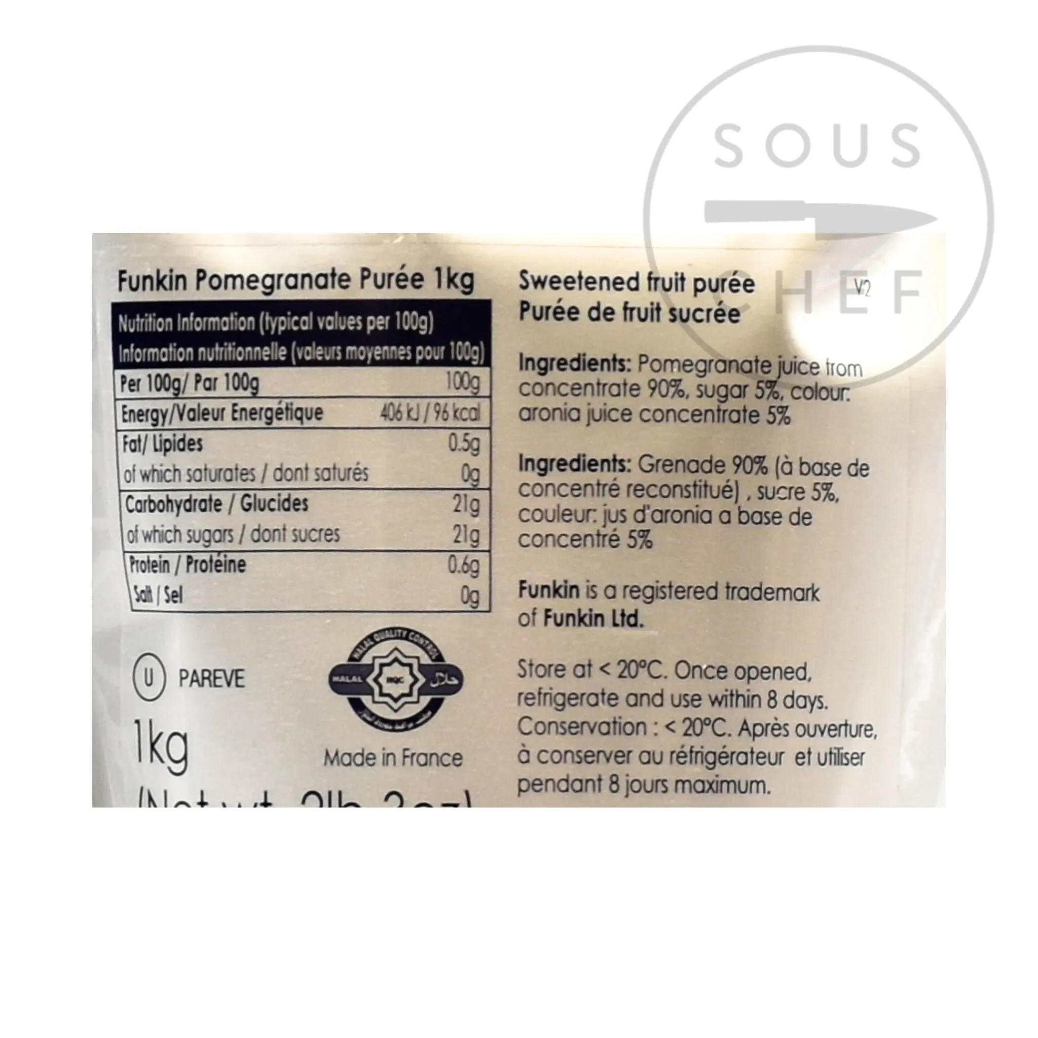 Discount Pomegranate Puree, 1kg Ingredients Brands|Drinks