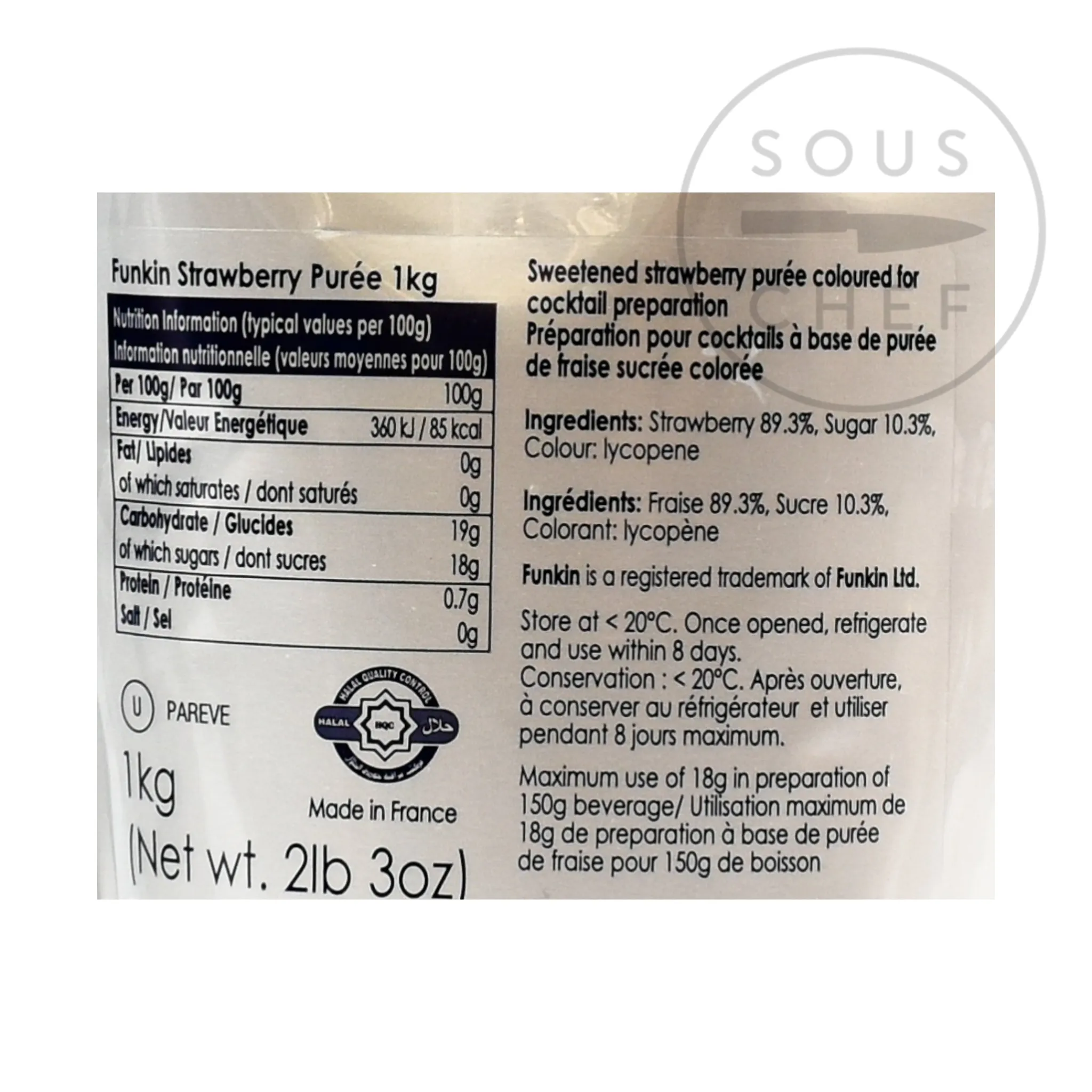 Best Strawberry Puree, 1kg Ingredients Brands|Drinks