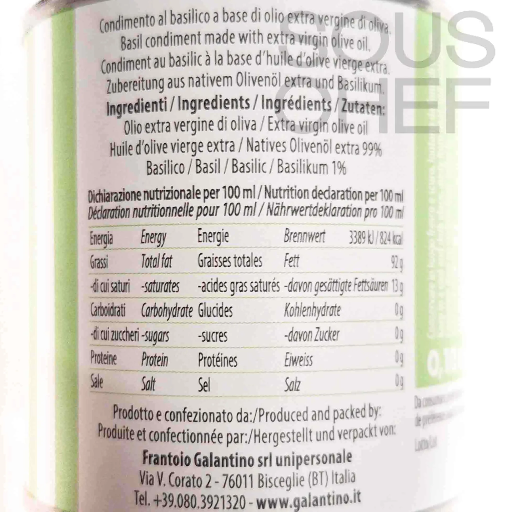 New Puglian Basil Extra Virgin Olive Oil, 100ml Italian Ingredients|Oil, Vinegar & Dressings