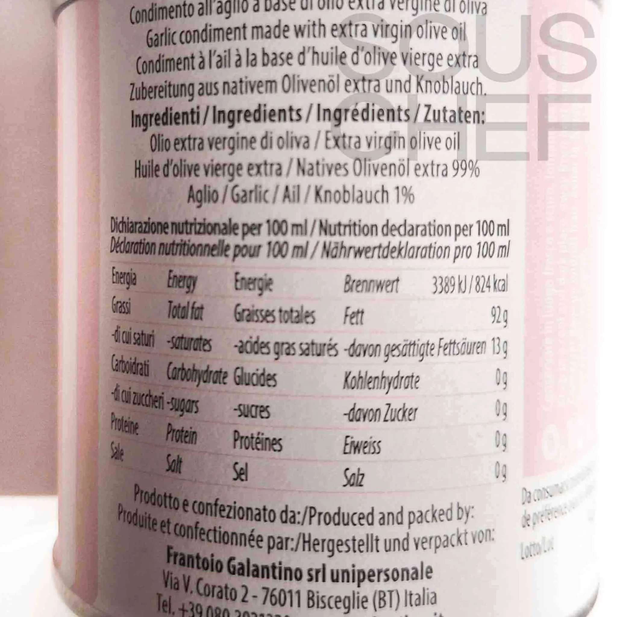 Best Puglian Garlic Extra Virgin Olive Oil, 100ml Ingredients Brands|Italian Ingredients