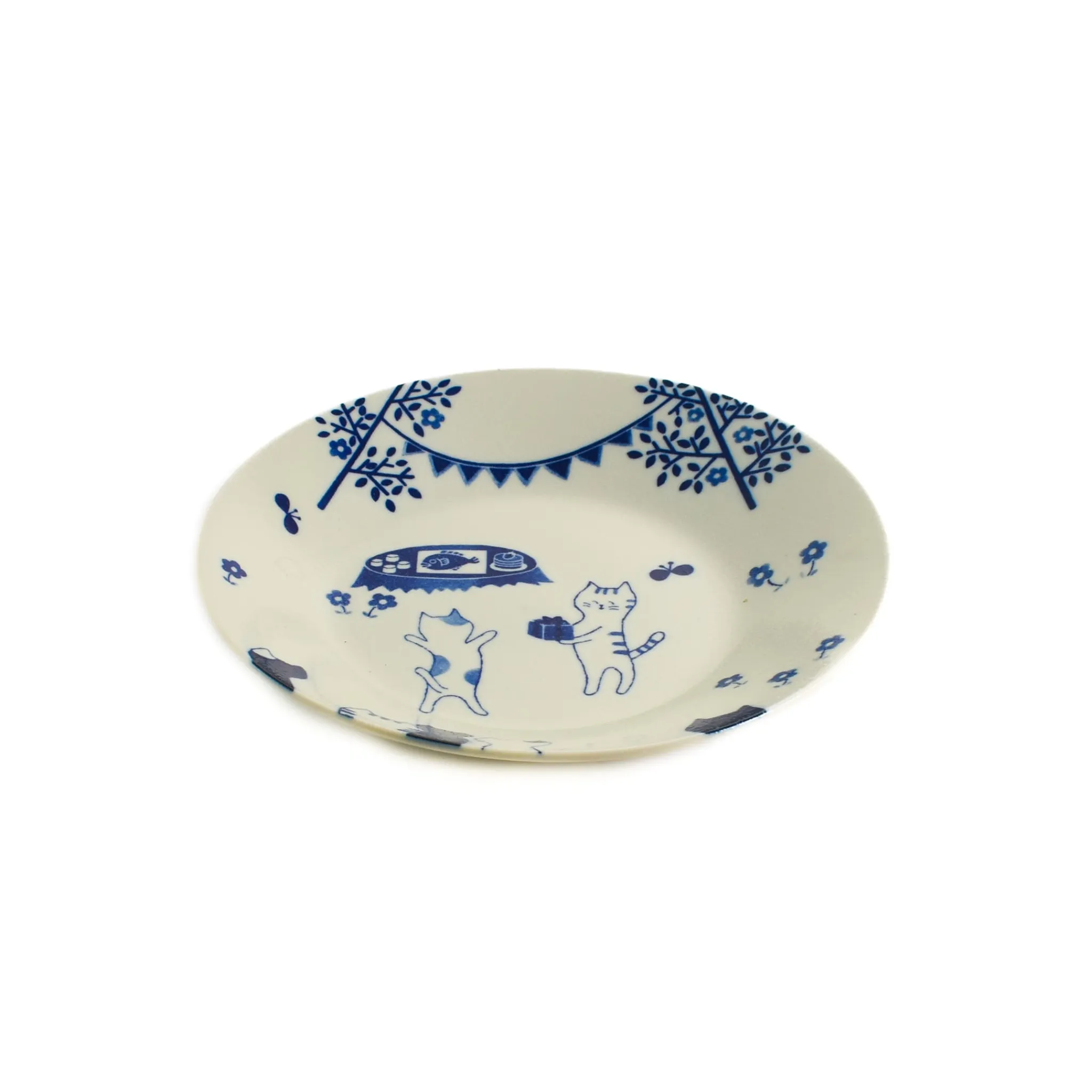 Hot Garden Cat Japanese Round Plate, 24cm Plates|Japanese Tableware