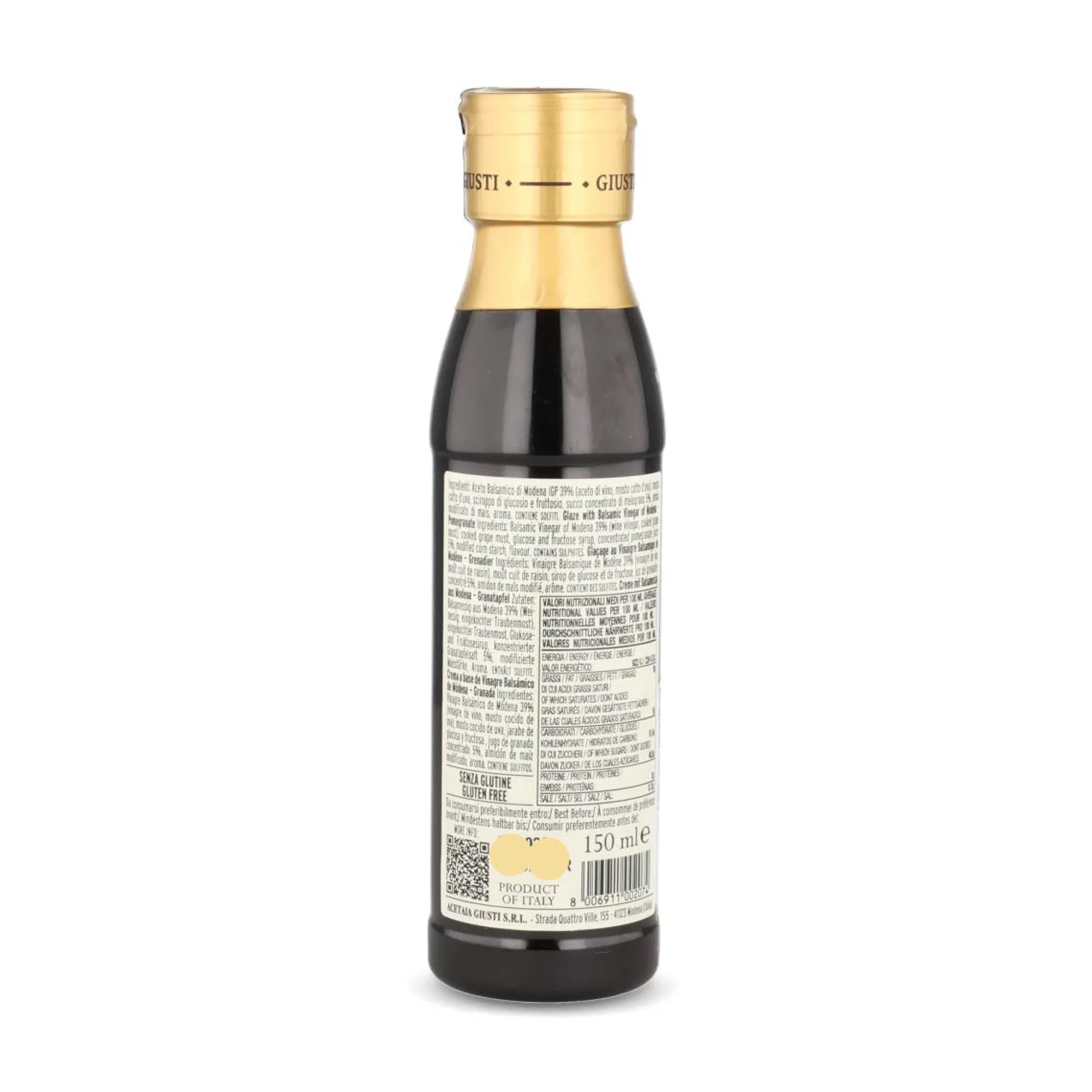 New Giusti Balsamic Crema Pomegranate Glaze, 150ml Ingredients Brands|Italian Ingredients