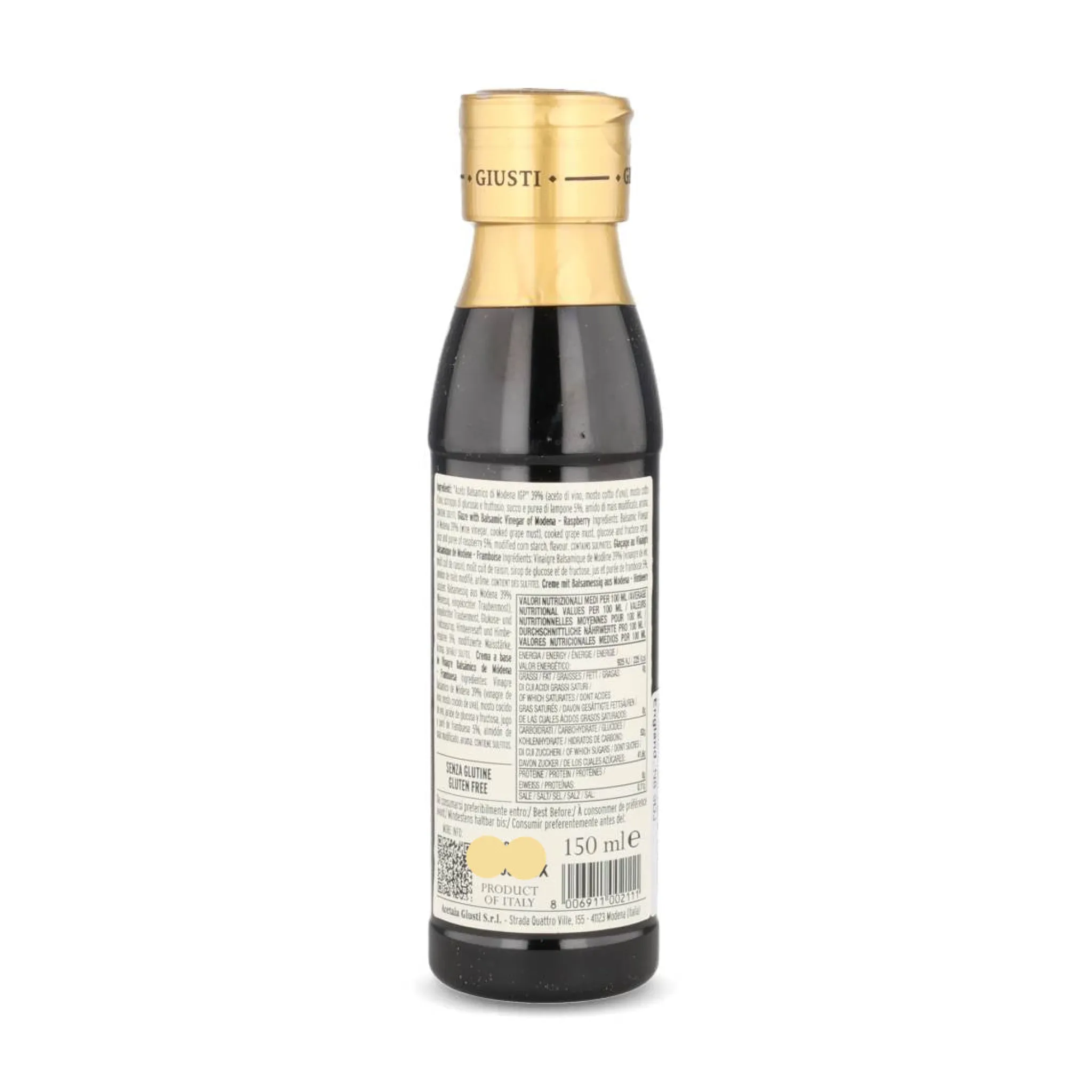 New Giusti Balsamic Crema Raspberry Glaze, 150ml Ingredients Brands|Italian Ingredients