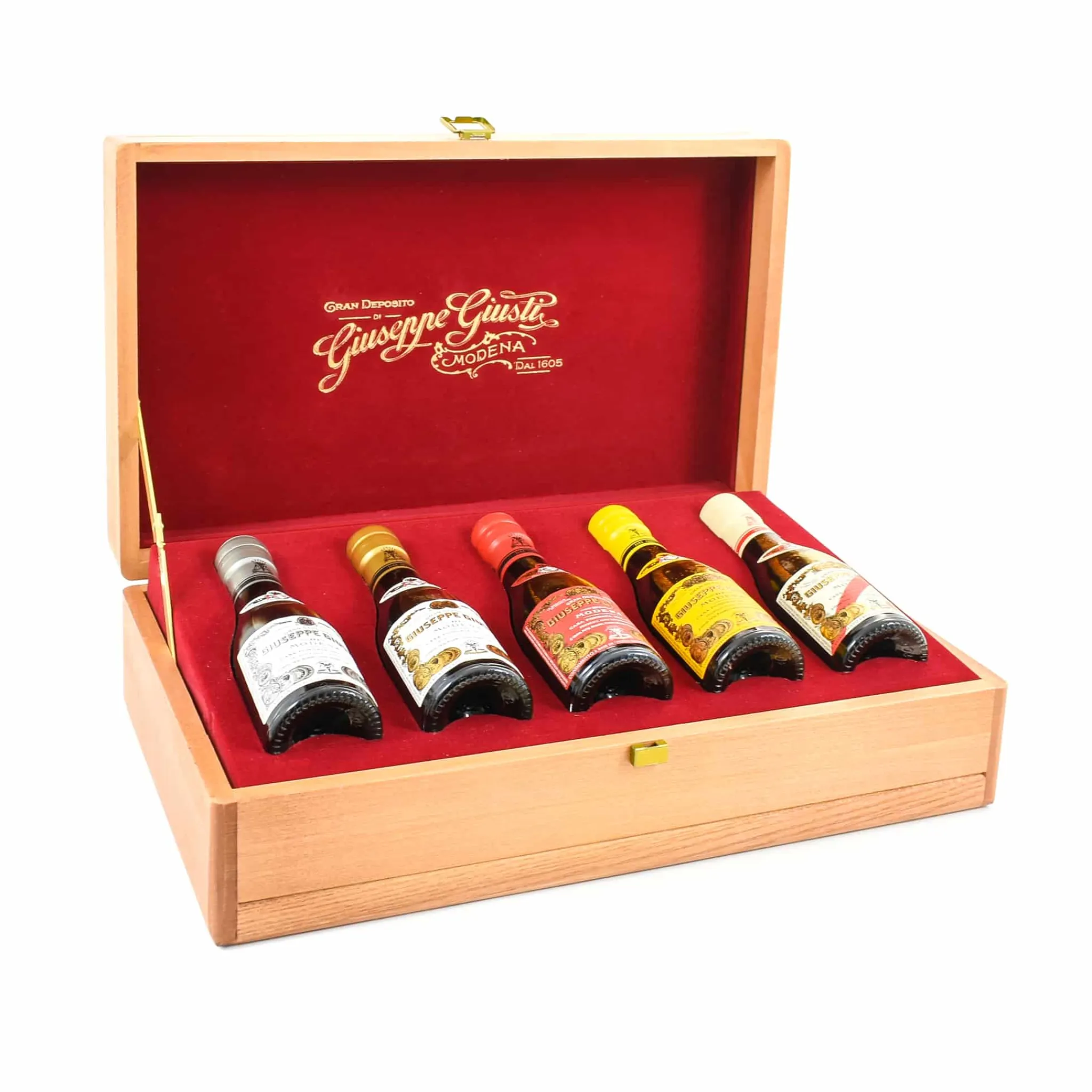Online Giusti Balsamic Vinegar Historical Collection in Wooden Casket Ingredients Brands|Italian Ingredients