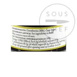 Clearance Gooseberry Fruit Preserve for Cheese, 113g Ingredients Brands|Made In The Uk
