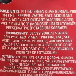 Best Gordal Olives with Chilli, 580ml Spanish Ingredients|Snacks
