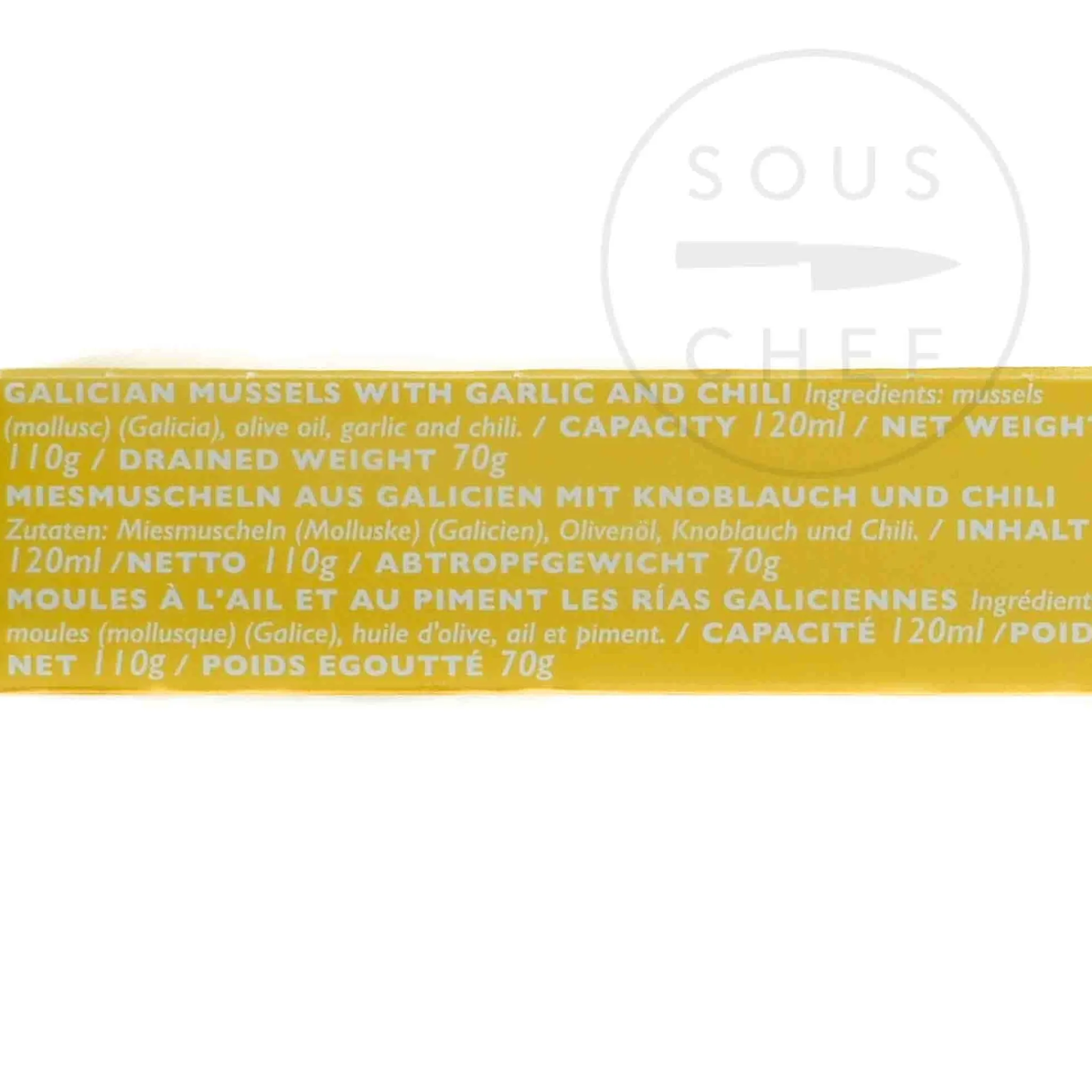 Discount Gourmet Mussels in a Spicy Garlic Sauce, 111g Spanish Ingredients|Tinned Fish & Seafood