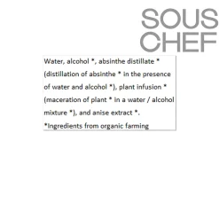 Hot Organic Absinth 55V, 700ml Ingredients Brands|Drinks