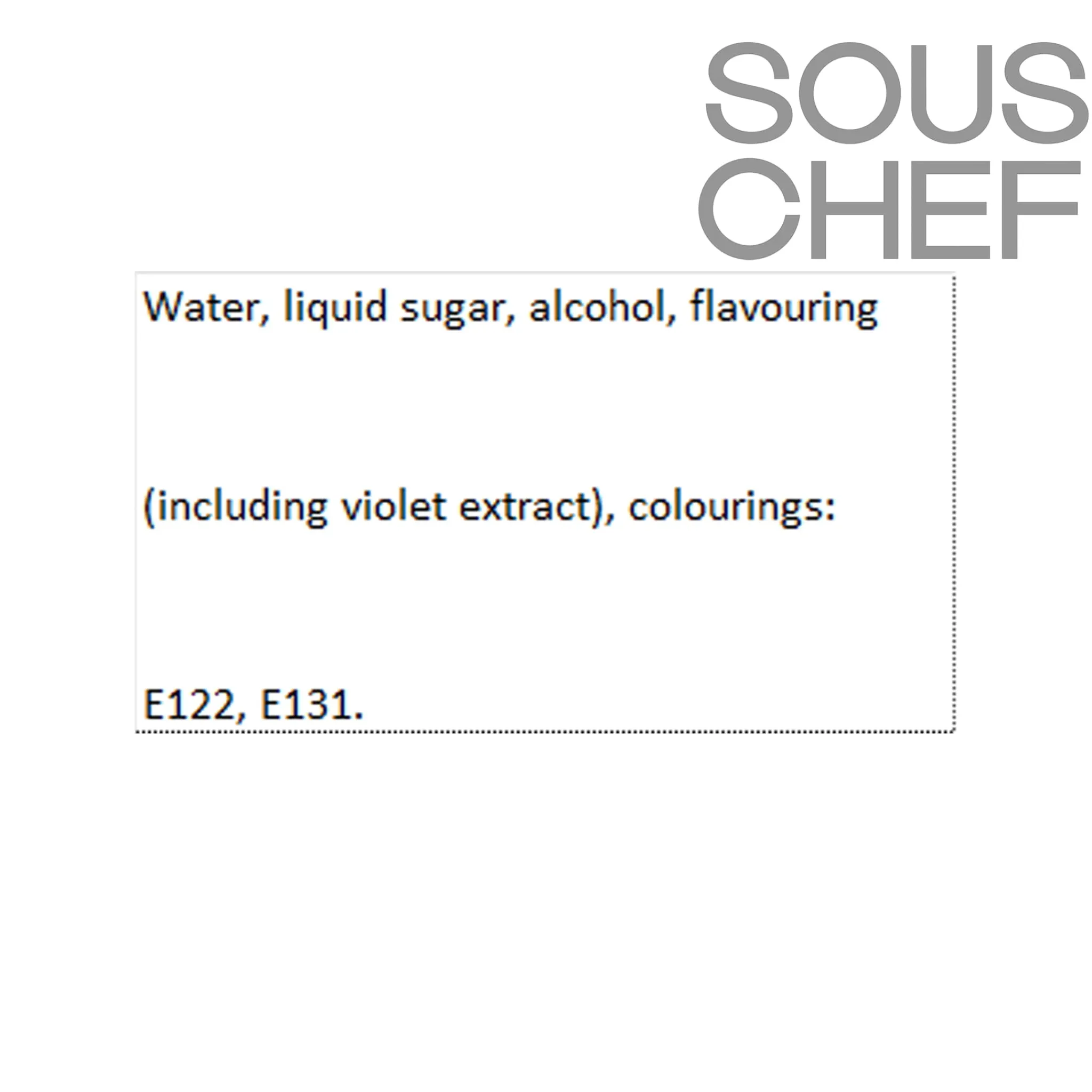 New Violet Liqueur 18V, 500ml Ingredients Brands|Drinks
