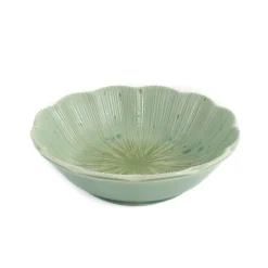 Hot Green Scalloped Japanese Bowl, 13.5cm Japanese Ingredients|Japanese Tableware