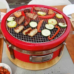 Clearance Tokyo Shichirin Tabletop BBQ, Red Japanese Ingredients|Food Smokers
