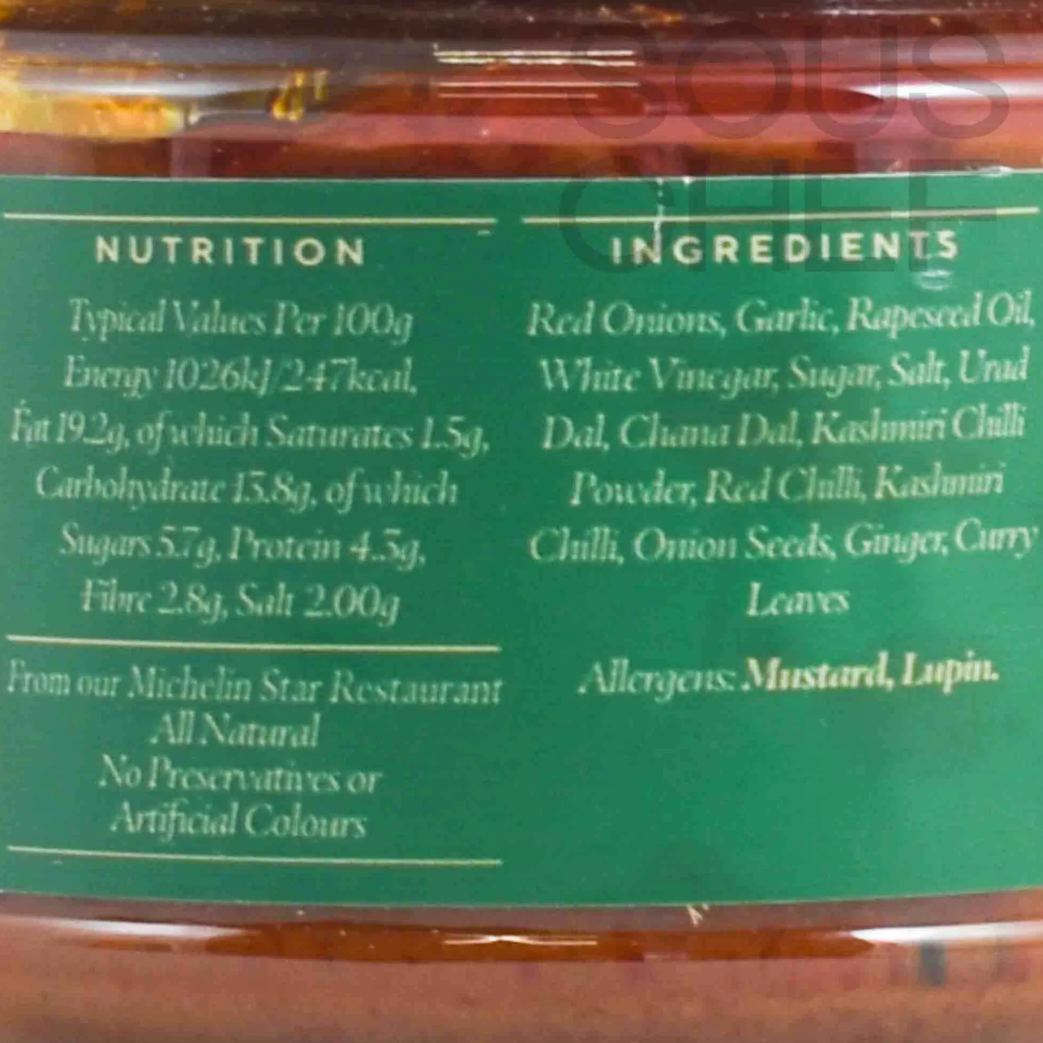 New Tandoori Onion Chutney, 220ml Ingredients Brands|Indian Ingredients