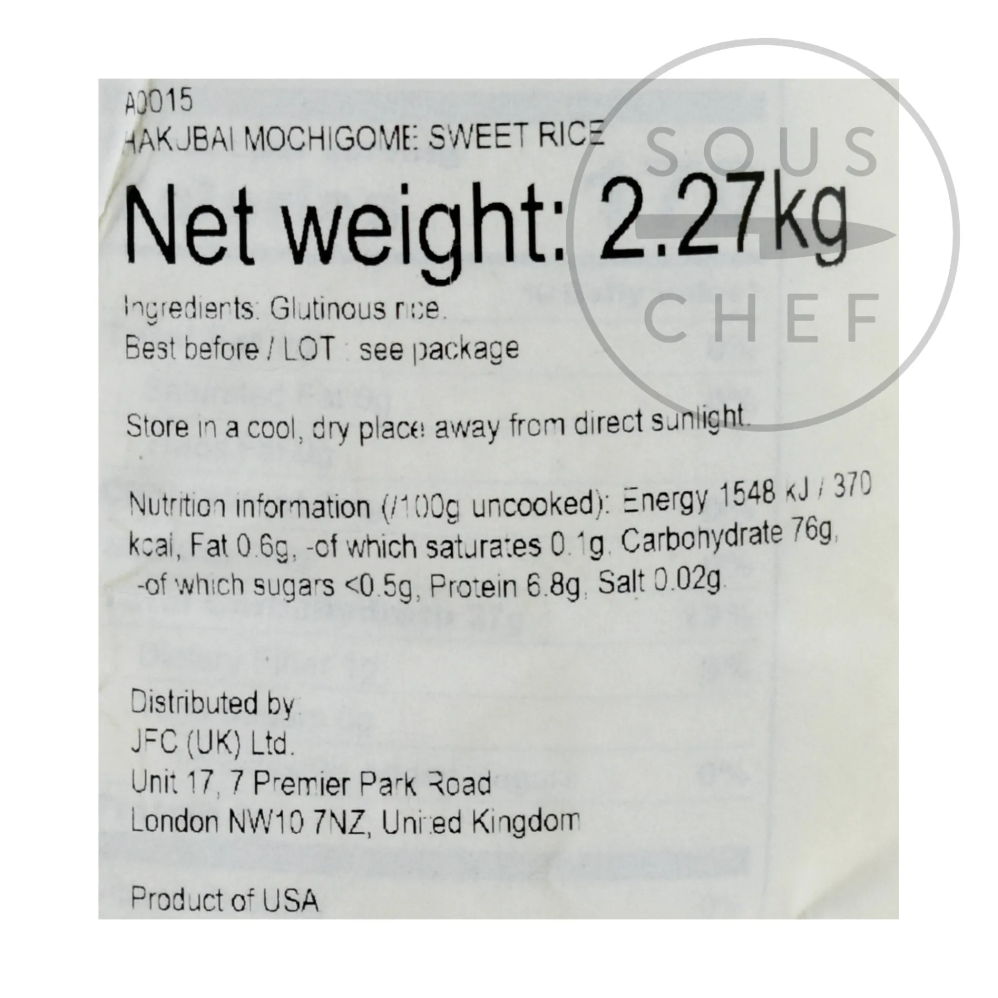 Best Mochigome Sweet Rice, 2.27kg Ingredients Brands|Japanese Ingredients