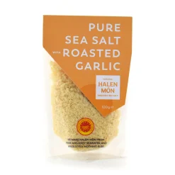 Best Halen Mon Pure Sea Salt with Roasted Garlic, 100g Ingredients Brands|Made In The Uk