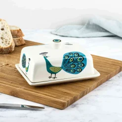 Clearance Peacock Butter Dish, 16x8cm Tableware Brands