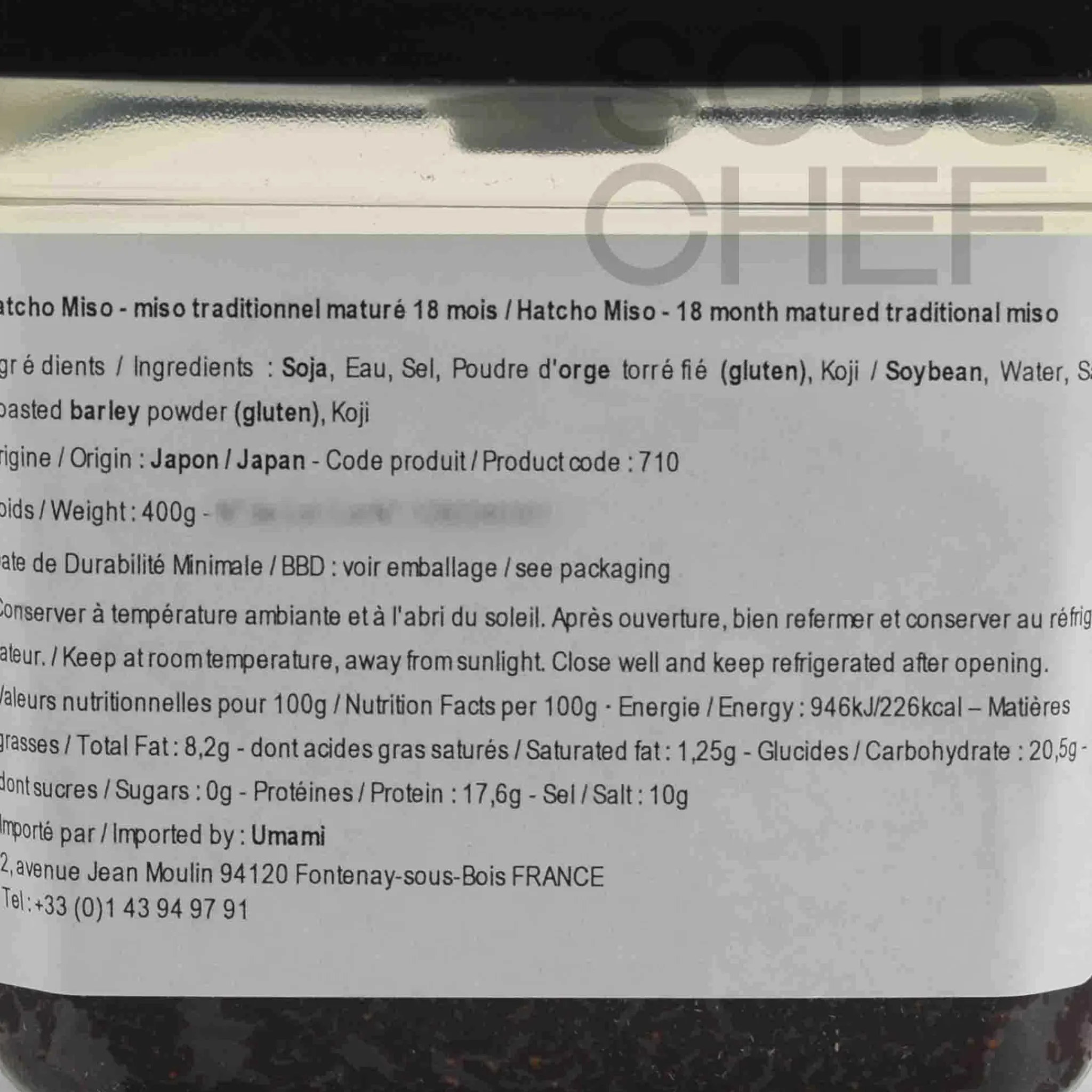 Hatcho Miso Traditional 18 Month Matured Miso, 400g Ingredients Brands|Sauces & Condiments