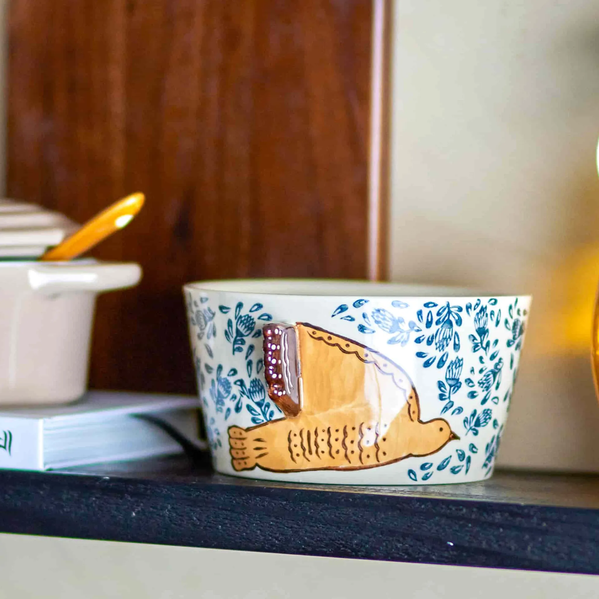 Discount Hezha White Bowl with Bird, 13cm Tableware Brands