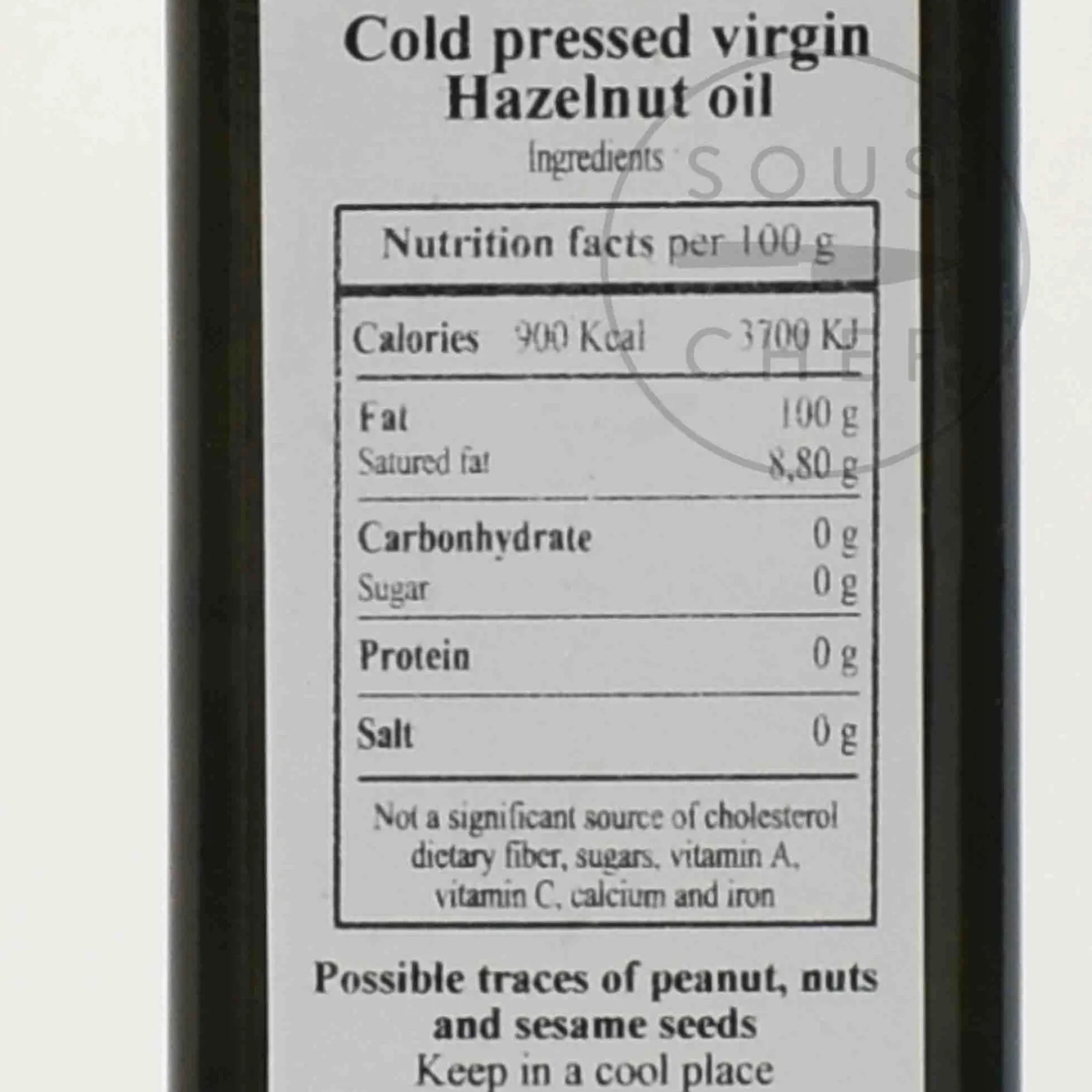 Discount Organic Hazelnut Oil, Cold Pressed, 250ml Ingredients Brands|Oil, Vinegar & Dressings