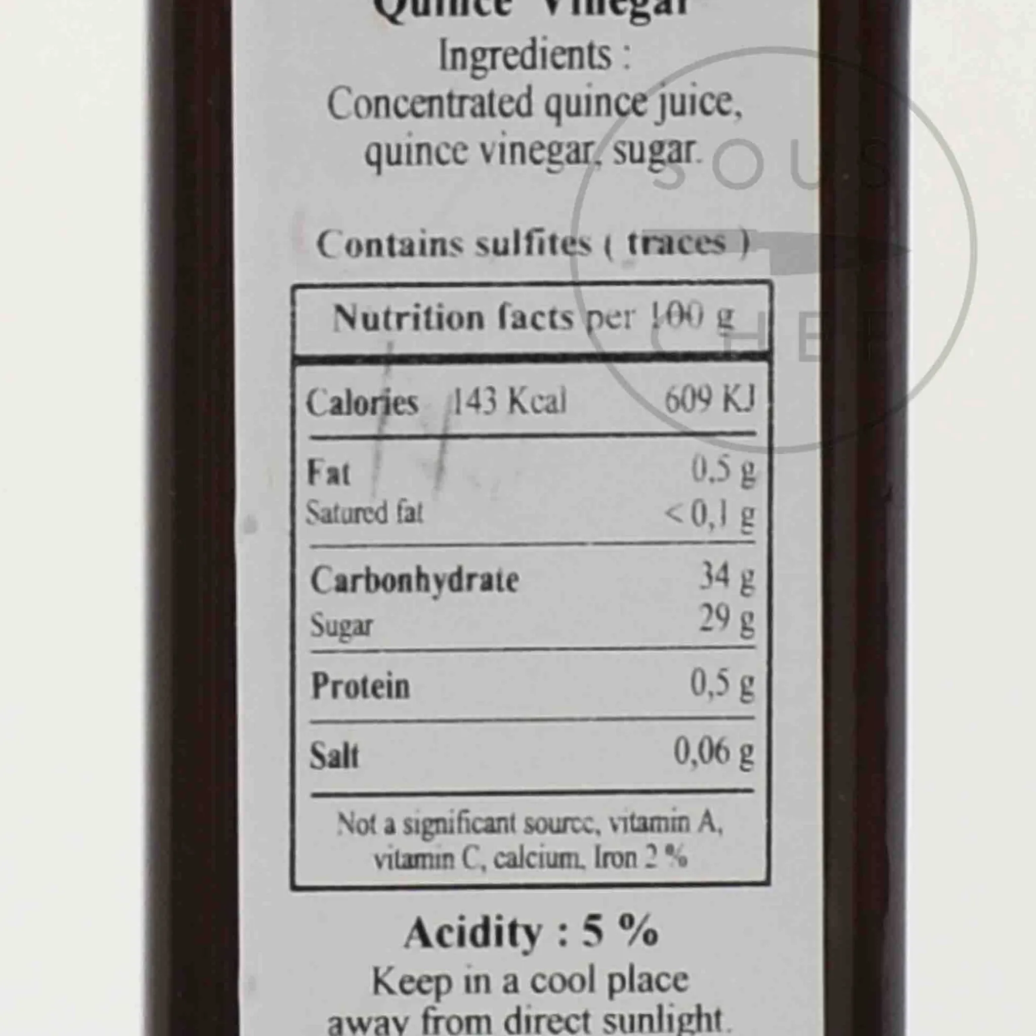 Sale Quince Vinegar, 250ml Ingredients Brands|Oil, Vinegar & Dressings