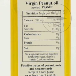 Clearance Virgin Peanut Oil, 250ml Ingredients Brands|Oil, Vinegar & Dressings