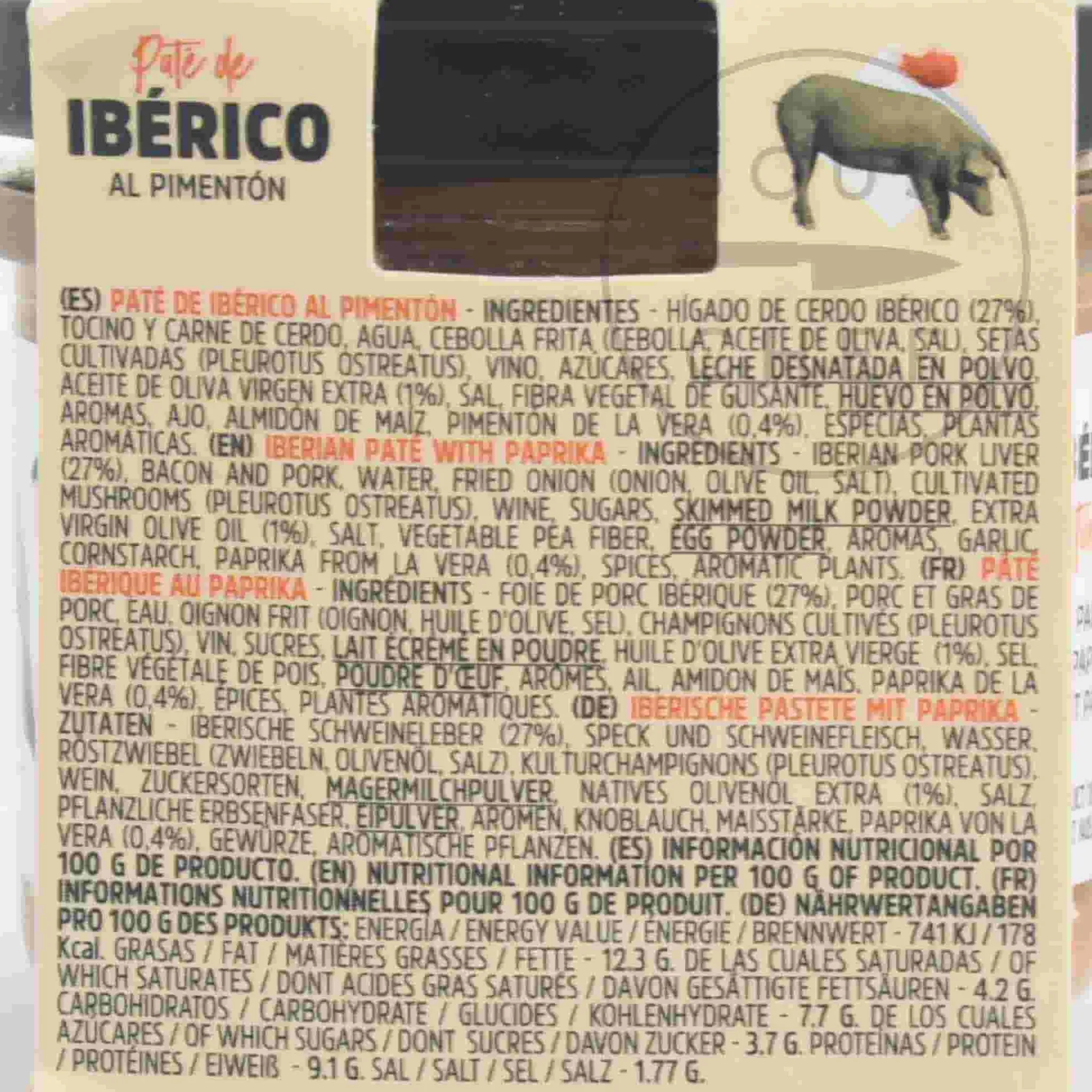 Sale Iberico Pate with Paprika, 110g Spanish Ingredients|Snacks