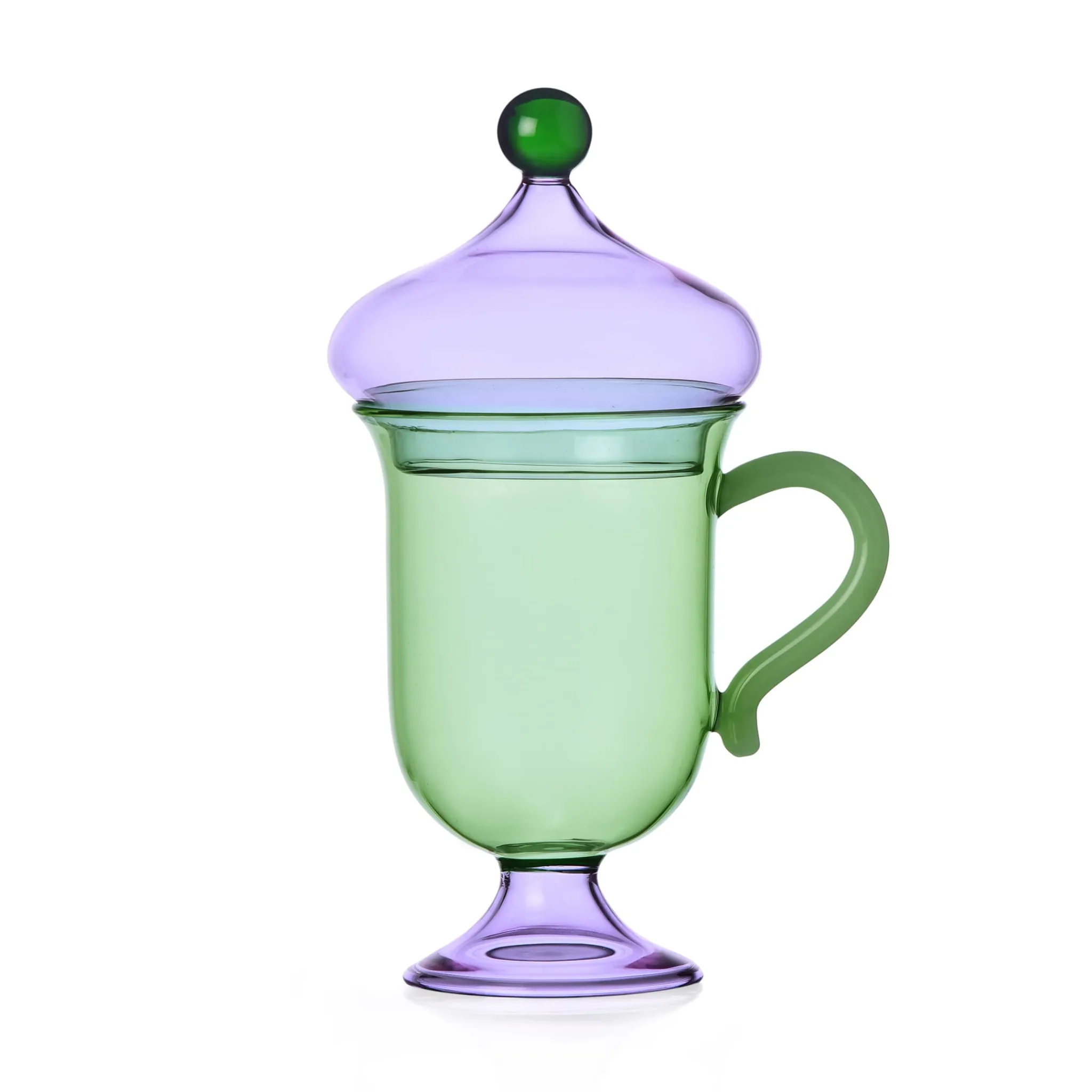 Outlet Green Mug with Lilac Lid, 18.5cm Tableware Brands
