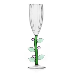Discount Pink Flower Optical Champagne Flute, 160ml Tableware Brands|Table Setting