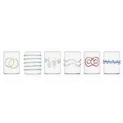 Set of 6 Assorted Water Tumblers, Assorted Colours Tableware Brands|Table Setting