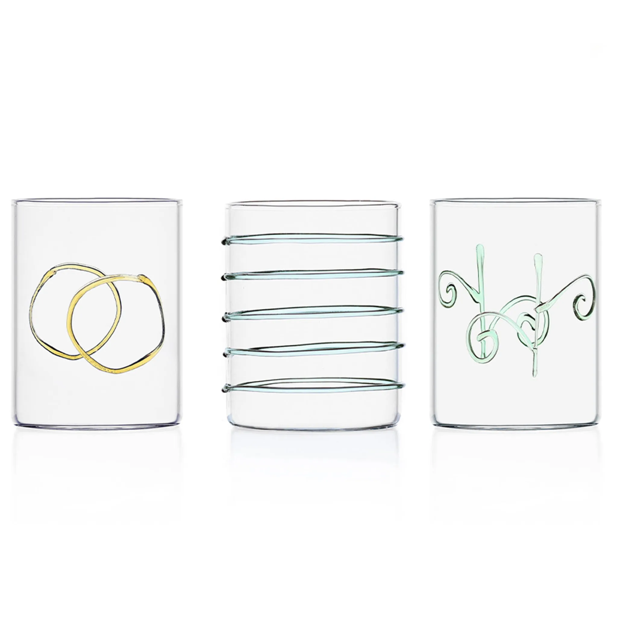 Set of 6 Assorted Water Tumblers, Assorted Colours Tableware Brands|Table Setting