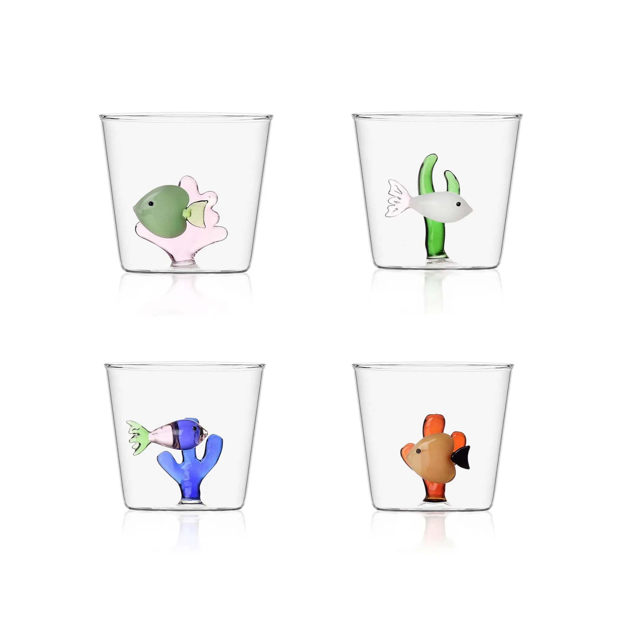 Clearance Set of 4 Fish Tumblers Tableware Brands