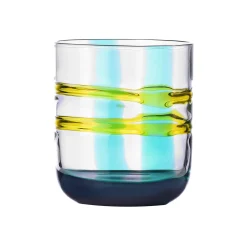 Teal & Yellow Patterned Tumbler, 350ml Tableware Brands