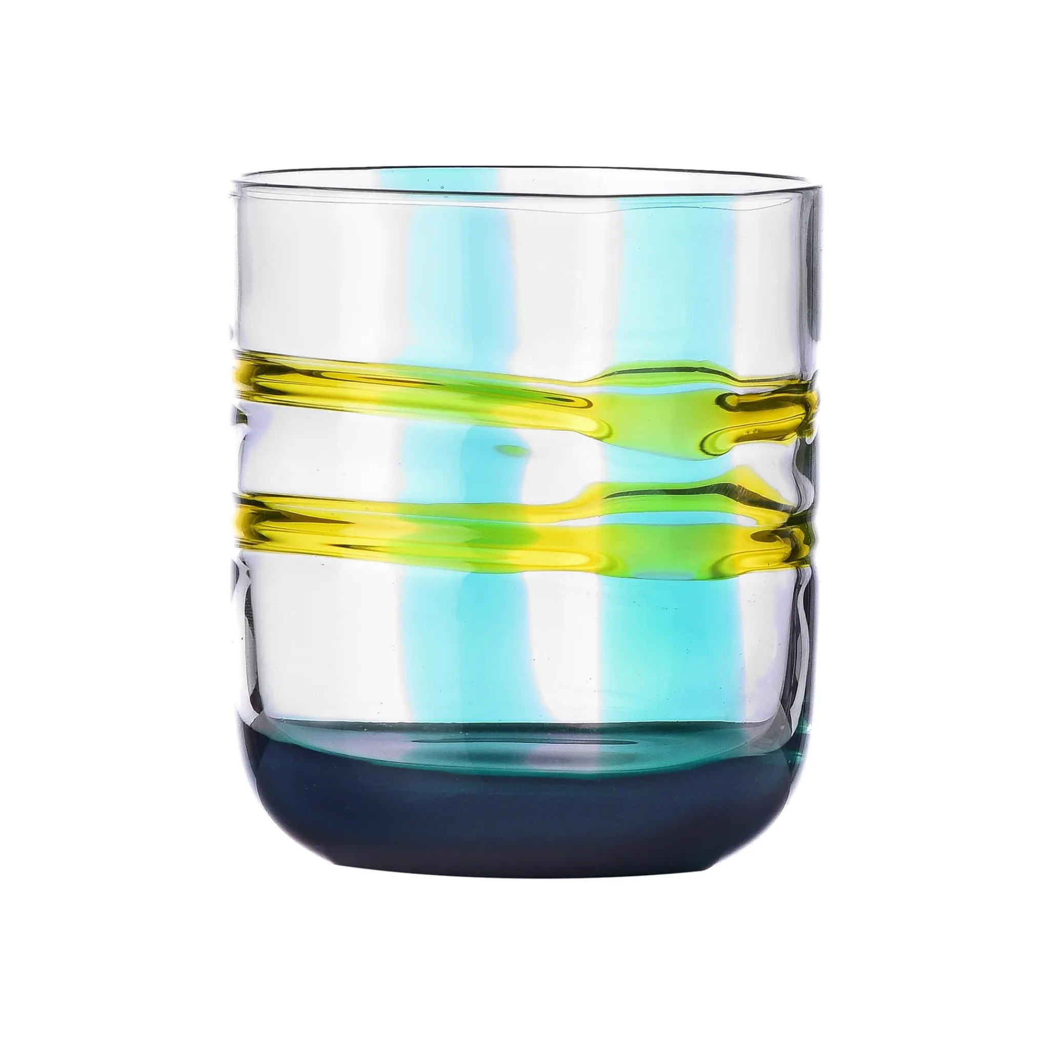 Teal & Yellow Patterned Tumbler, 350ml Tableware Brands