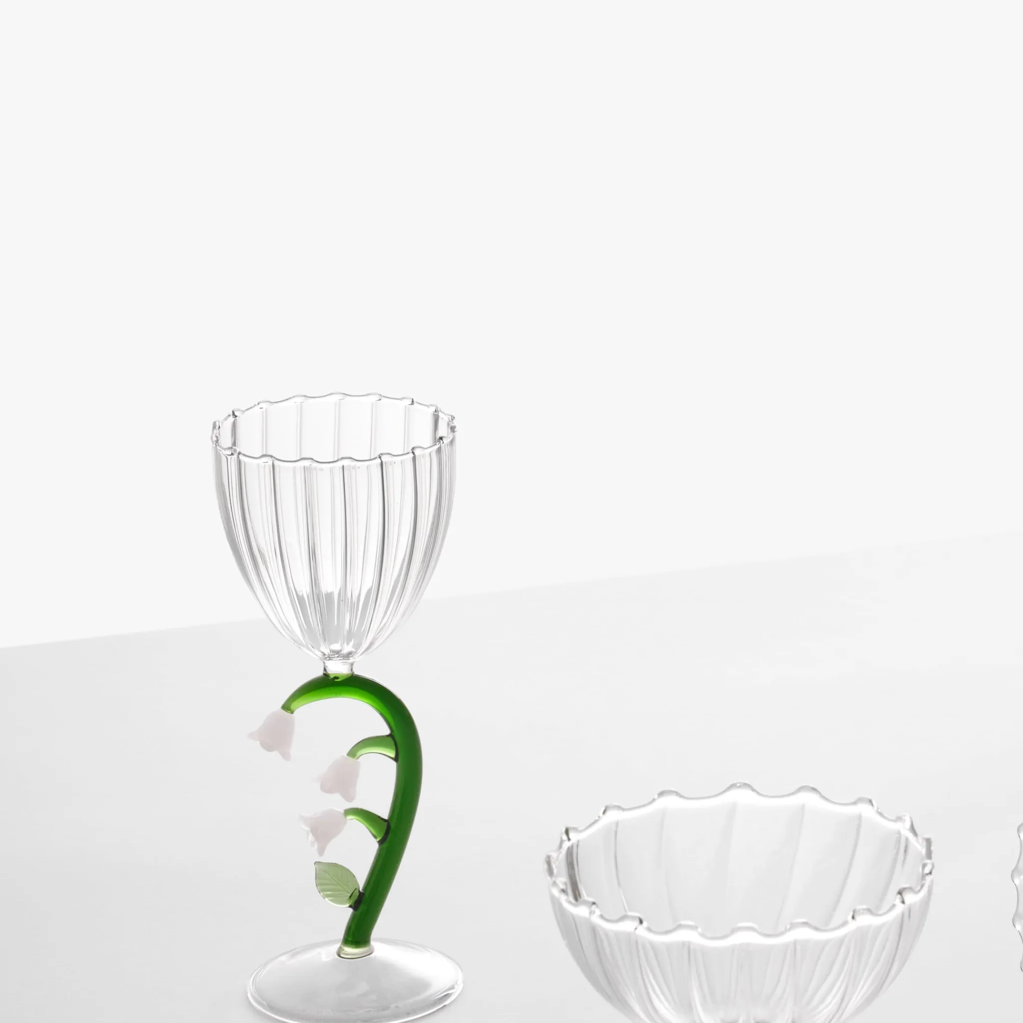 Clearance White Flower Optical Wine Glass, 280ml Tableware Brands