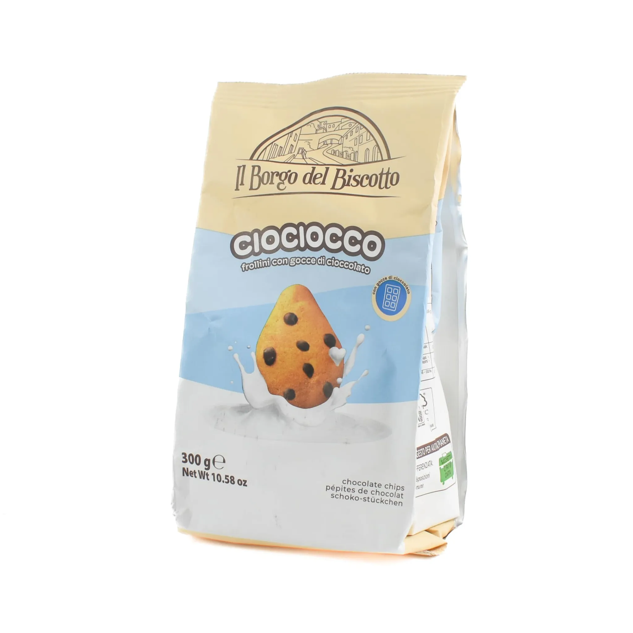 New Il Borgo del Biscotto Shortbread Chocolate Chip Biscuits, 300g Ingredients Brands|Cakes & Bakery