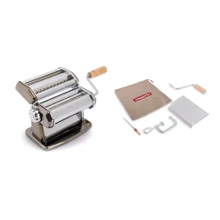 Best Imperia Black Gourmet Pasta Maker with Textured Rollers Italian Ingredients|Kitchen Tools & Utensils