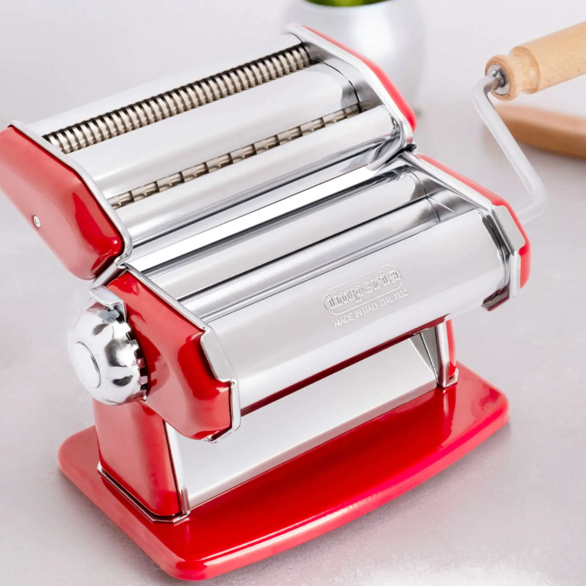 Clearance Imperia Red Pasta Maker with Dust Bag & Hopper Italian Ingredients|Kitchen Tools & Utensils