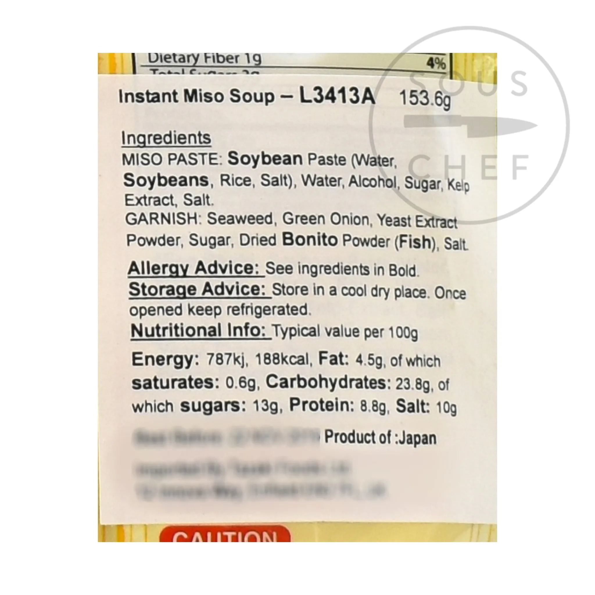 Instant Miso Soup With Green Onion, 8 x 22g servings Ingredients Brands|Japanese Ingredients