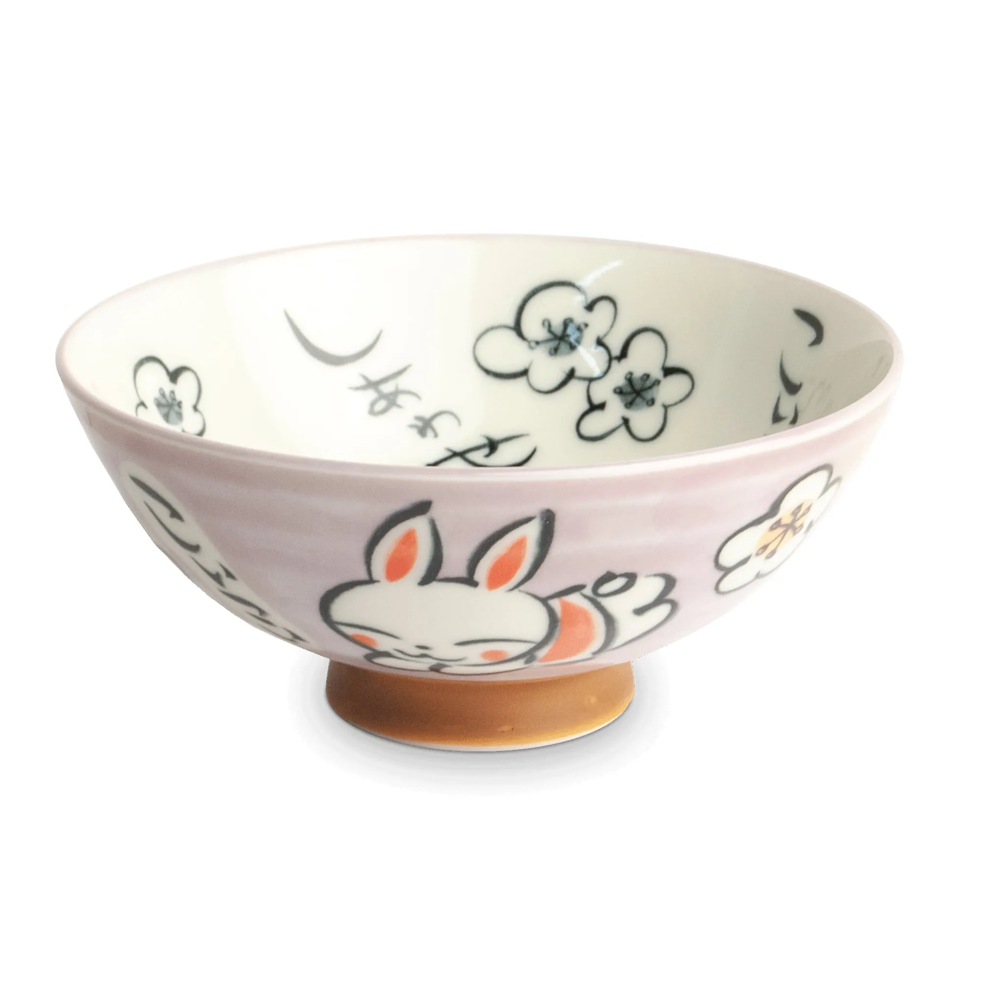 Japanese Kawaii Pink Rabbit Rice Bowl, 14cm Japanese Ingredients|Crockery & Dinnerware