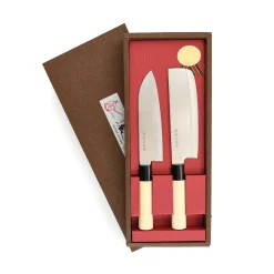Hot Japanese Knife Duo - Santoku & Nakiri Japanese Ingredients|Kitchen Knives