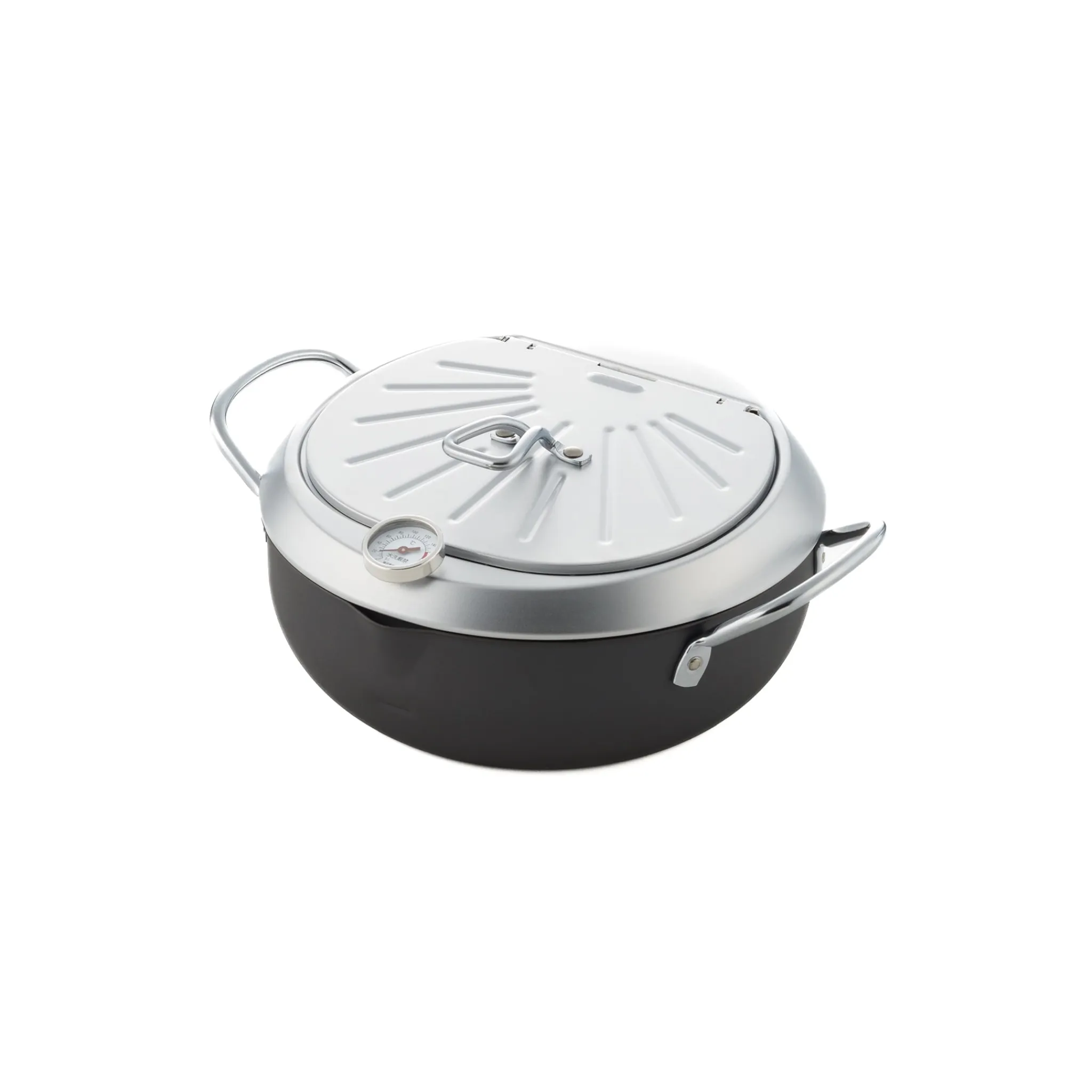 Hot Japanese Tempura Frying Pot with Temperature Probe & Drip Rack Japanese Ingredients|Pots & Pans