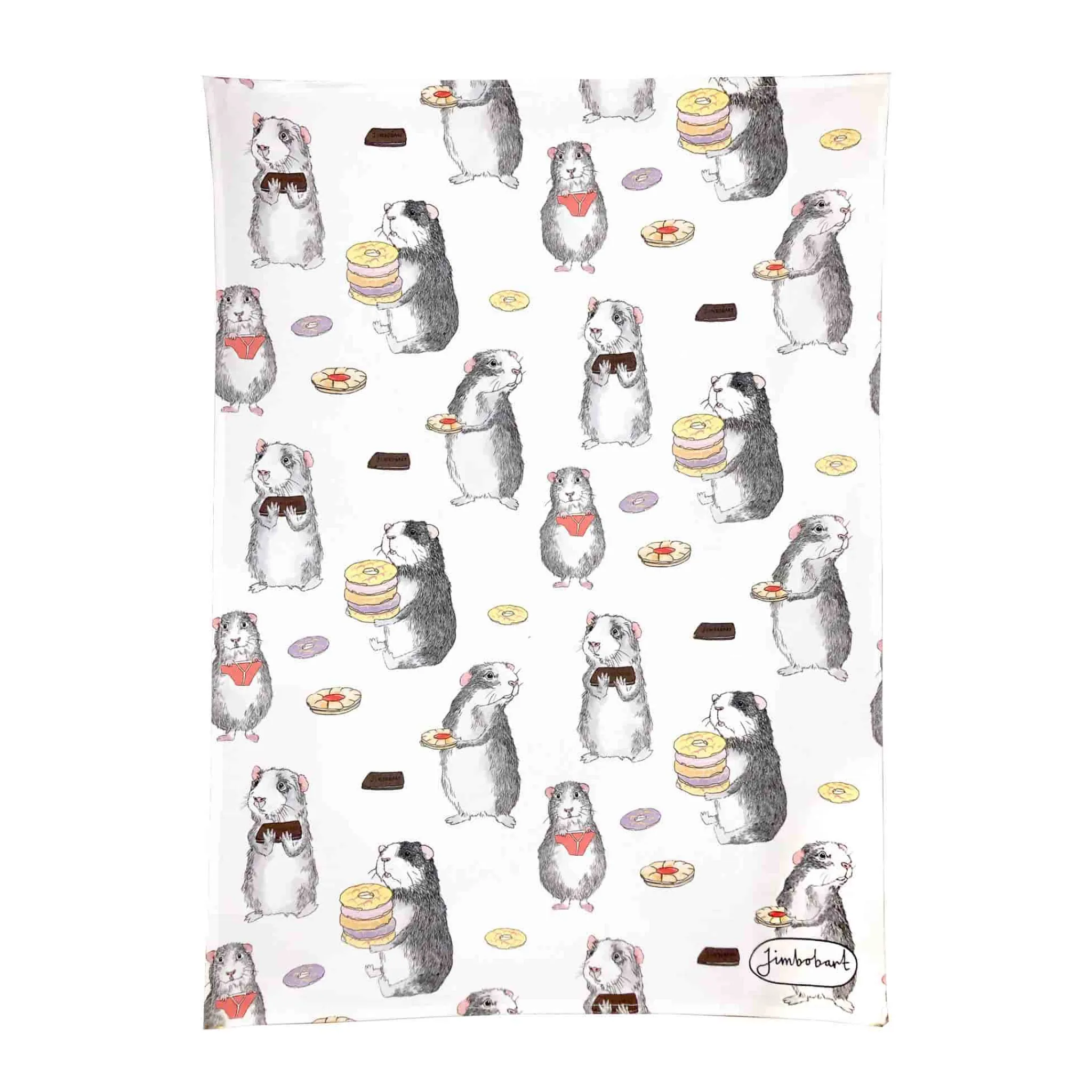 Clearance Guinea Pig Biscuits Tea Towel Kitchen Textiles & Clothing