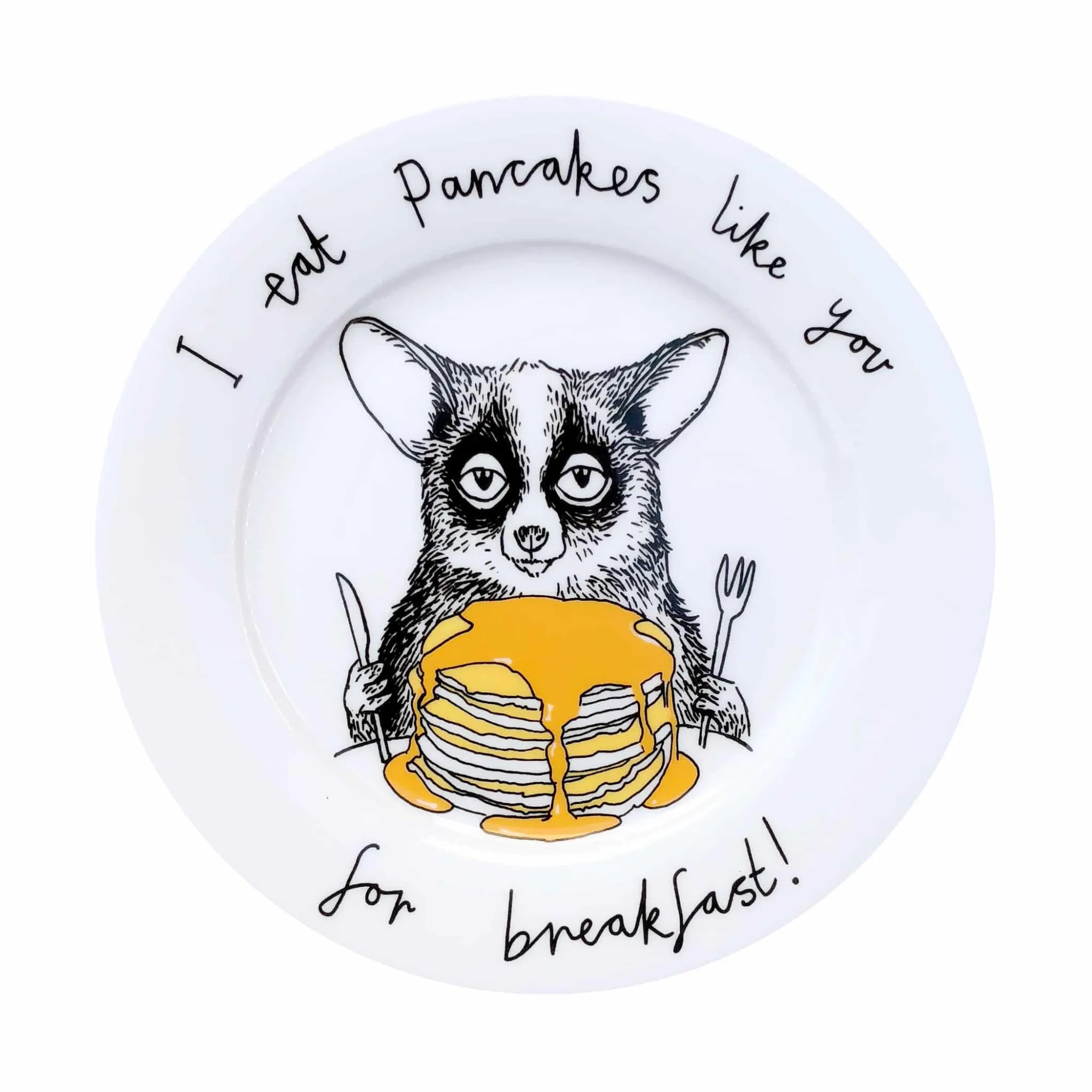 New I Eat Pancakes Like You For Breakfast! Side Plate, 20cm Tableware Brands|Made In The Uk